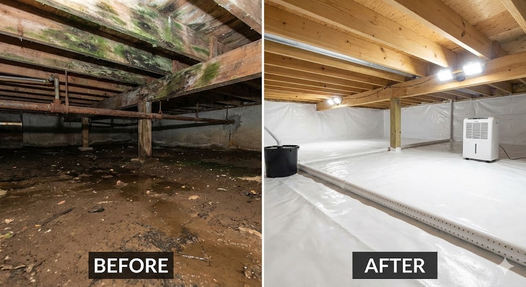 Crawlspace Drainage System